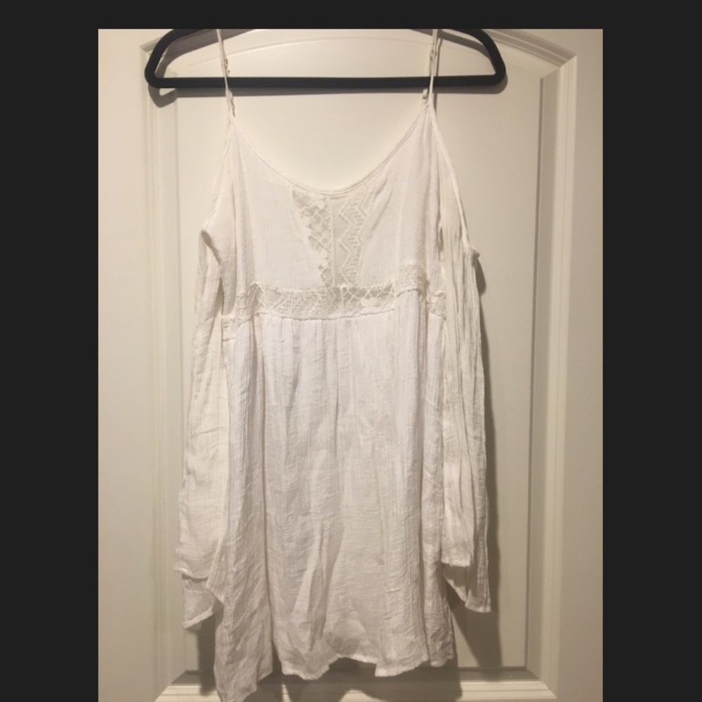 White Boho Mini Dress